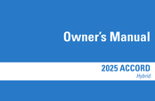 Honda ACCORD Hybrid 2025 Owner's Manual