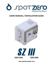 spotzero SZIII-2000 User Manual & Installation Manual