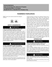 Carrier AGAGC9NPS01E Installation Instructions Manual