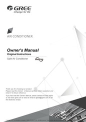Gree GWH12QB-K6DNB8I/I Owner's Manual