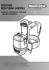 Numatic RSV150H Original Instructions Manual