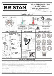 Bristan Sonique3 SOQ3 SHXAR C (D1) Installation Instructions & User Manual