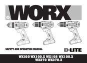 Worx D-LITE WX108 Safety And Operating Manual