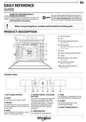 Whirlpool WOIN5 8IC0 PT Daily Reference Manual