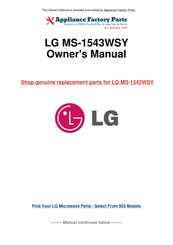 LG MS-1543WSY Use & Care Manual