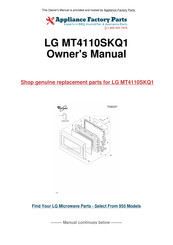 LG MT4110SKQ1 Use & Care Manual