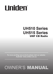 Uniden UH510 Series Owner's Manual