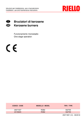 Riello 20155845 Installation, Use And Maintenance Instructions