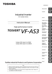Toshiba VFAS3-4007PC Instruction Manual