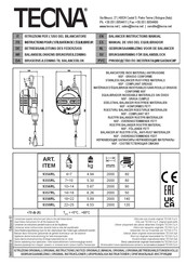 TECNA 9359RL Instruction Manual