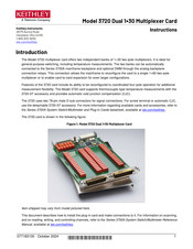 Tektronix KEITHLEY 3720 Instructions Manual