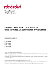 Toyotomi KTG-18CH User Manual