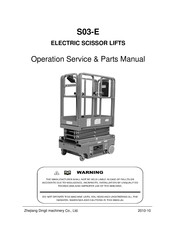 Dingli S03-E Operation, Service & Parts Manual