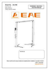 EAE EE-C9M Installation, Operation, And Parts Manual
