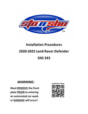 Sto N Sho SNS 243 Installation Procedures Manual