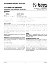 Pittway SYSTEM SENSOR 1151 Installation And Maintenance Instructions Manual