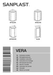 SANPLAST VERA KPP2DJ/VE Installation Instructions Manual
