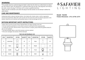 Safavieh Lighting DONI TBL4593 Manual