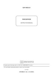 Rotary RWB338FMDB Instruction Manual