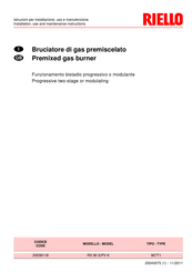 Riello 907T1 Installation, Use And Maintenance Instructions