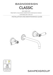 Sanipex BAGNODESIGN CLASSIC BDM-MBR-E309 Installation And Maintenance Manual