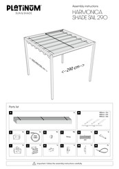 Platinum HARMONICA SHADE SAIL 290 Assembly Instructions Manual