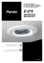 Pando MOTOR EXT E-275 User And Installation Manual