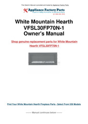 Boulevard VFSL30FP7010P-1 Installation Instructions And Owner's Manual
