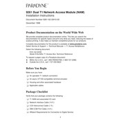 Paradyne 9261 Dual T1 Installation Instructions Manual