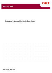 Oki CX1145 Operator's Manual
