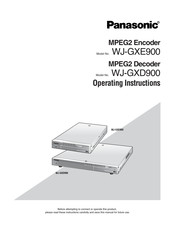 Panasonic WJ-GXE900 Operating Instructions Manual
