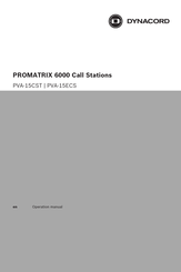 Dynacord PVA-15ECS Operation Manual