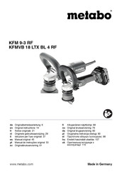 Metabo KFMVB 18 LTX BL 4 RF Original Instructions Manual