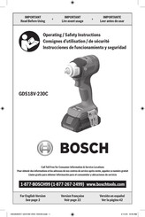 Bosch GDS18V-230C Operating/Safety Instructions Manual