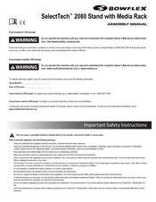Bowflex STB-2080 Assembly Manual