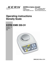 KERN EMB 200-3V Operating Instructions Manual