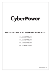 CyberPower OLS6KERT5UM Installation And Operation Manual