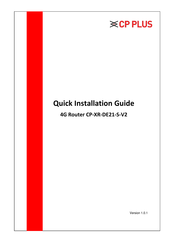 CP Plus CP-XR-DE21-S-V2 Quick Installation Manual