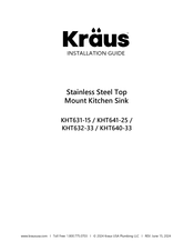 Kraus KHT631-15 Installation Manual