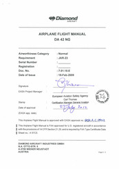 Diamond Aircraft DA 42 NG Airplane Flight Manual