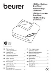 Beurer HD 80 Cord Dark Grey Green Planet Instructions For Use Manual