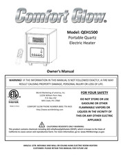 Comfort Glow QEH1500 Owner's Manual