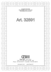 Gessi 32891 Manual