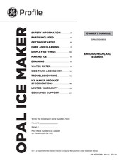 GE PROFILE OPAL OPAL01GHWSS Owner's Manual