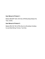 Makita XBU02 Instruction Manual