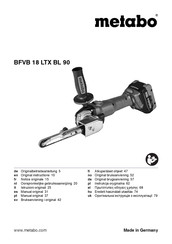 Metabo BFVB 18 LTX BL 90 Original Instructions Manual