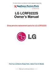 LG LRE30755SW/02 Service Manual