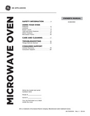 GE GCBK09N1 Owner's Manual