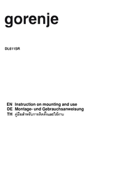 Gorenje DL 611 SR Instruction On Mounting And Use Manual