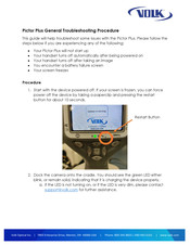 Volk Pictor Plus Troubleshooting Procedure